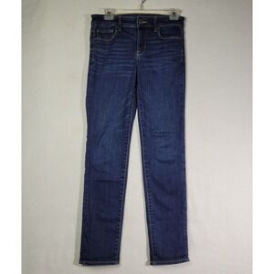 American Eagle Jean Blue Denim Womens Size 4 Skinny Mid Rise Next Level Stretch